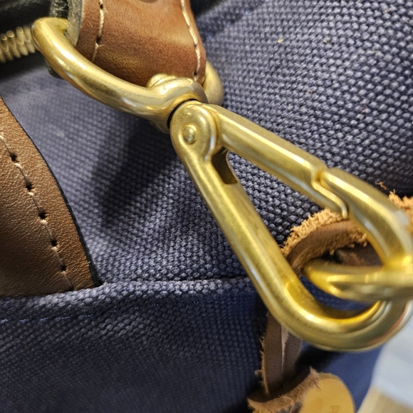 R.Riveter "otto" the carry all canvas tote with leather trim in navy 🇺🇸 - Picture 9 of 10